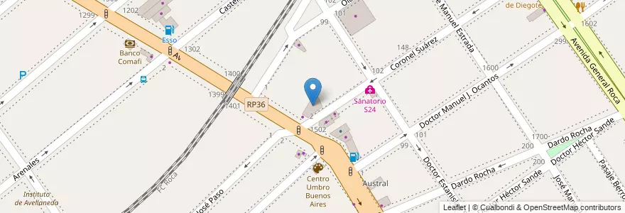 Mapa de ubicacion de City Tower 2 en 아르헨티나, 부에노스아이레스주, Partido De Avellaneda, Avellaneda.