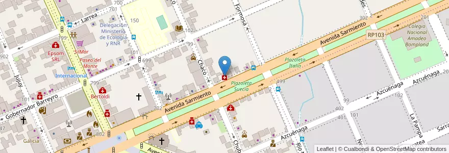 Mapa de ubicacion de Cityfarma en Argentinië, Misiones, Departamento Oberá.