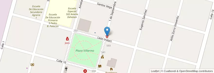 Mapa de ubicacion de Ciucci en アルゼンチン, ブエノスアイレス州, Partido De Villarino.