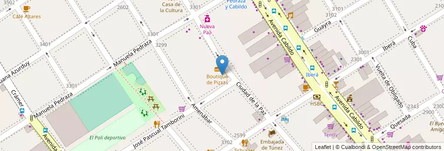 Mapa de ubicacion de Ciudad de la Paz, Nuñez en الأرجنتين, Ciudad Autónoma De Buenos Aires, Buenos Aires, Comuna 13.