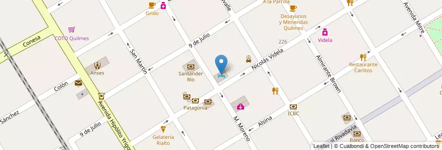 Mapa de ubicacion de Ciudad de Quilmes Apart Hotel en Arjantin, Buenos Aires, Partido De Quilmes, Quilmes.