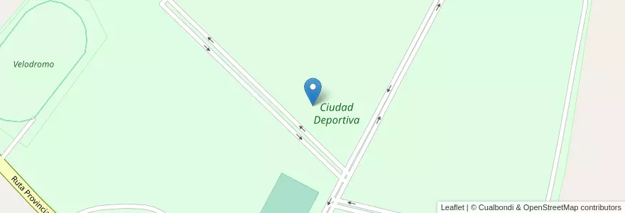Mapa de ubicacion de Ciudad Deportiva en 아르헨티나, La Rioja, Departamento Chilecito.