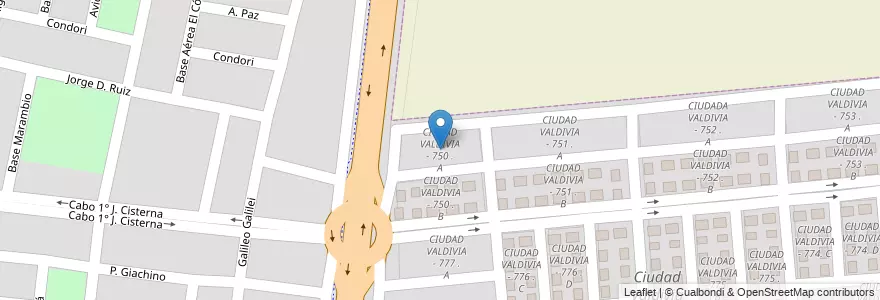 Mapa de ubicacion de CIUDAD VALDIVIA - 750 . A en Argentina, Salta, Capital, Municipio De Salta.
