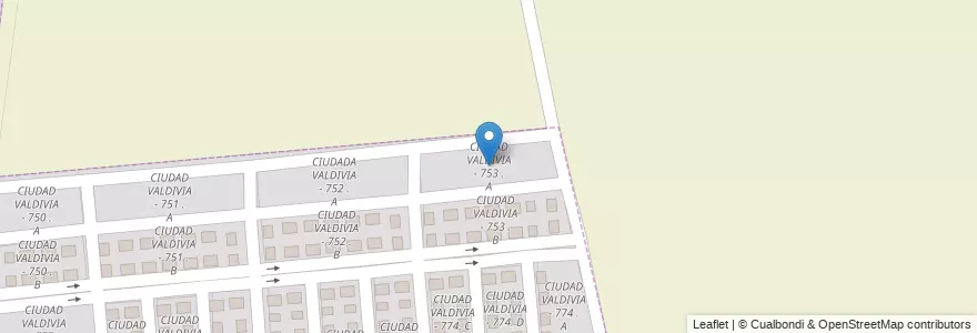 Mapa de ubicacion de CIUDAD VALDIVIA - 753 . A en アルゼンチン, サルタ州, Capital, Municipio De Salta.