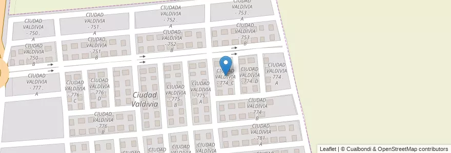 Mapa de ubicacion de CIUDAD VALDIVIA - 774. C en Arjantin, Salta, Capital, Municipio De Salta.
