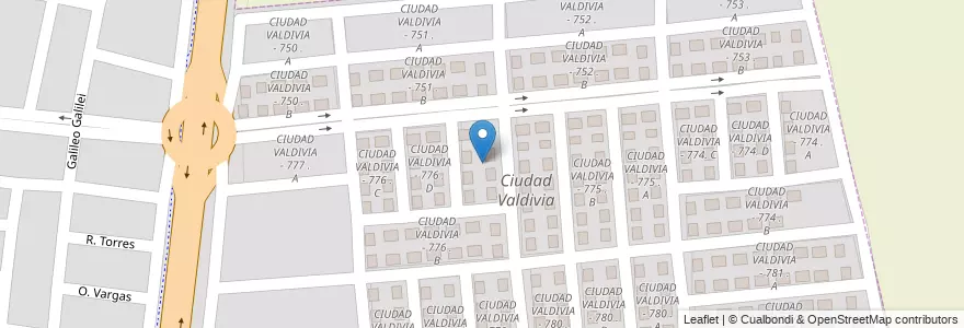 Mapa de ubicacion de CIUDAD VALDIVIA - 776 . A en Argentine, Salta, Capital, Municipio De Salta.