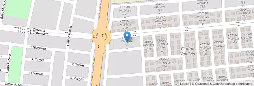 Mapa de ubicacion de CIUDAD VALDIVIA - 777 . A en Argentinië, Salta, Capital, Municipio De Salta.