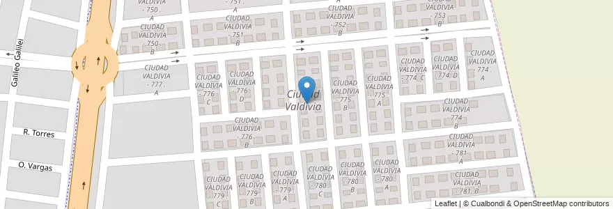 Mapa de ubicacion de Ciudad Valdivia en 阿根廷, Salta, Capital, Municipio De Salta.