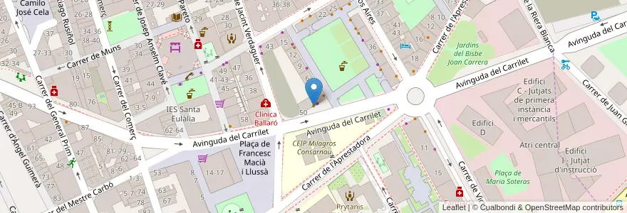 Mapa de ubicacion de Ciutat Nova en Испания, Каталония, Барселона, Барселонес.