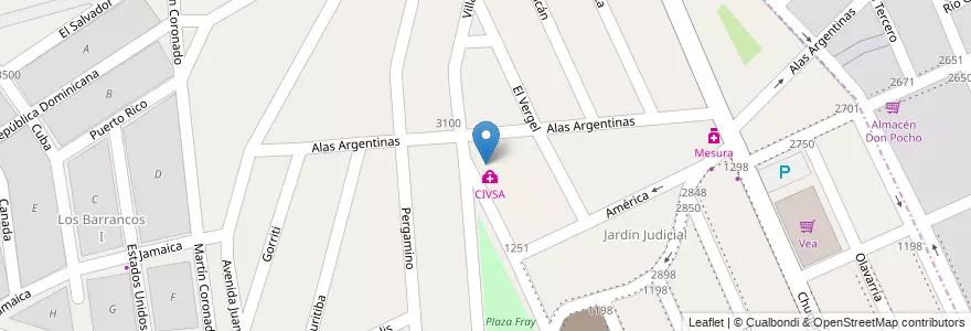 Mapa de ubicacion de CIVSA en 아르헨티나, 칠레, Mendoza, Godoy Cruz, Departamento Godoy Cruz, Distrito Presidente Sarmiento.