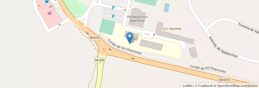 Mapa de ubicacion de Clara Campoamor en スペイン, マドリード州, Comunidad De Madrid, Cuenca Del Guadarrama, Alpedrete.