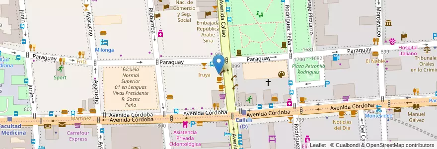 Mapa de ubicacion de Clasica y Moderna, Recoleta en Arjantin, Ciudad Autónoma De Buenos Aires, Comuna 2, Buenos Aires.
