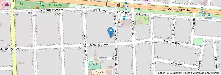 Mapa de ubicacion de Claudio Marconi en الأرجنتين, سانتا في, Departamento Rosario, Municipio De Funes, Funes.