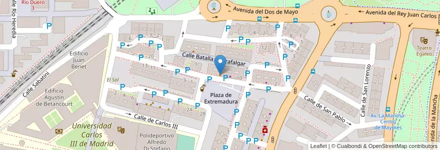 Mapa de ubicacion de Clavero en Espanha, Comunidade De Madrid, Comunidade De Madrid, Área Metropolitana De Madrid Y Corredor Del Henares, Leganés.