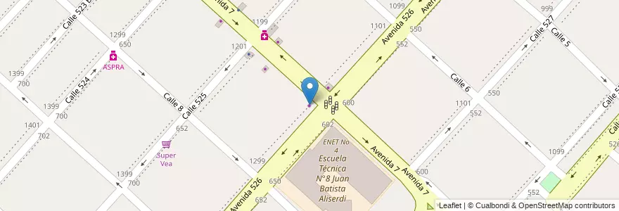 Mapa de ubicacion de Clean MS, Tolosa en 阿根廷, 布宜诺斯艾利斯省, Partido De La Plata, Tolosa.