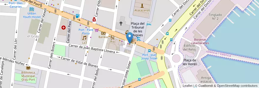Mapa de ubicacion de Clementina Bar en Spanien, Valencianische Gemeinschaft, Valencia, Comarca De València, Valencia.