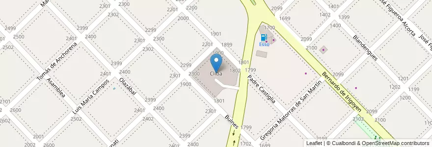 Mapa de ubicacion de Cliba en Arjantin, Buenos Aires, Partido De San Isidro, Boulogne Sur Mer.