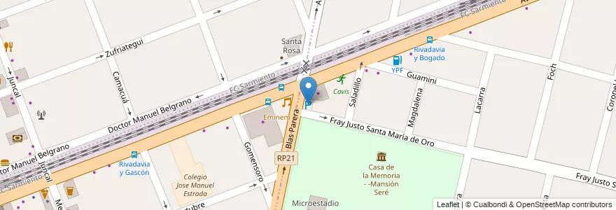 Mapa de ubicacion de Clientes en Arjantin, Buenos Aires, Partido De Morón, Castelar.