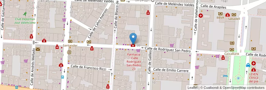 Mapa de ubicacion de Clínica ADNA - Psicotécnicos en Испания, Мадрид, Мадрид, Área Metropolitana De Madrid Y Corredor Del Henares, Мадрид.