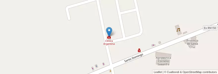 Mapa de ubicacion de Clinica Argentina en آرژانتین, San Juan, شیلی, Iglesia.