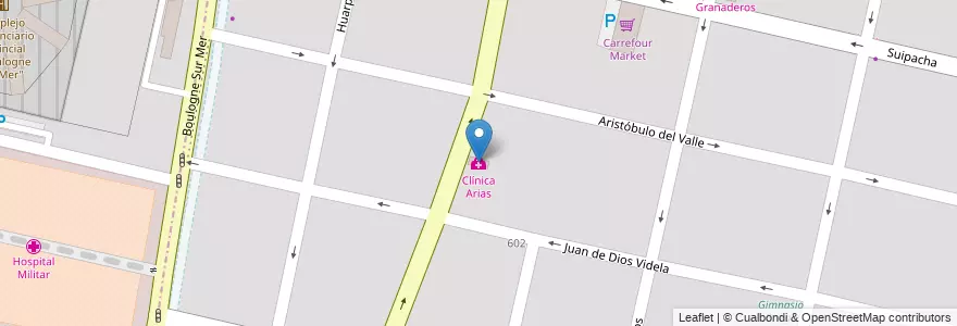 Mapa de ubicacion de Clínica Arias en Argentina, Cile, Mendoza, Departamento Capital, Ciudad De Mendoza.
