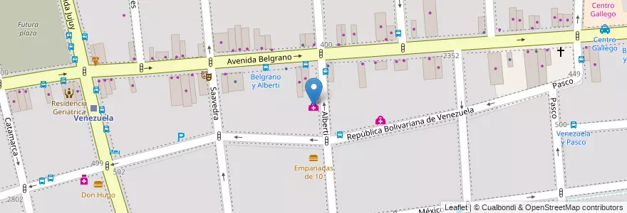 Mapa de ubicacion de Clínica Ciudad de la Vida, Balvanera en 阿根廷, Ciudad Autónoma De Buenos Aires, Comuna 3, 布宜诺斯艾利斯.