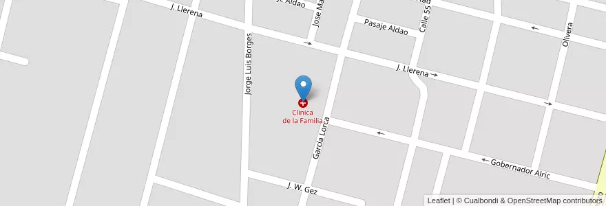 Mapa de ubicacion de Clìnica de la Familia en アルゼンチン, サンルイス州, General Pedernera, Villa Mercedes, Municipio De Villa Mercedes.