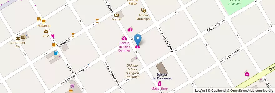 Mapa de ubicacion de Clínica de Microcirugía y Laser en Argentina, Buenos Aires, Partido De Quilmes, Quilmes.