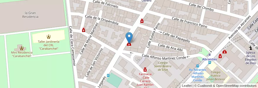 Mapa de ubicacion de Clinica del Pie en Espanha, Comunidade De Madrid, Comunidade De Madrid, Área Metropolitana De Madrid Y Corredor Del Henares, Madrid.