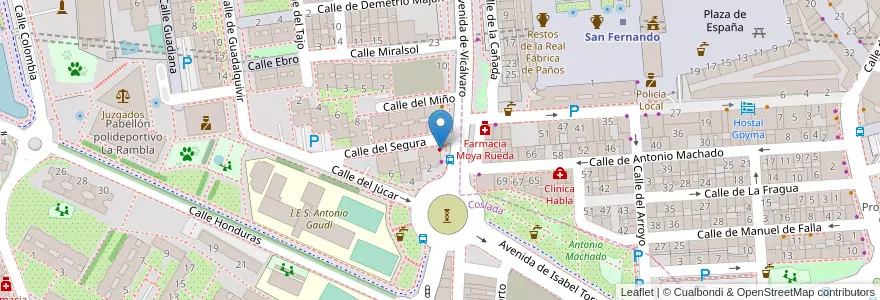 Mapa de ubicacion de Clínica dental en España, Comunidad De Madrid, Comunidad De Madrid, Área Metropolitana De Madrid Y Corredor Del Henares, Coslada.