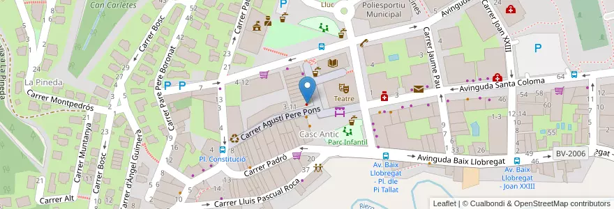 Mapa de ubicacion de Clínica dental en Spain, Catalonia, Barcelona, Baix Llobregat, Santa Coloma De Cervelló.