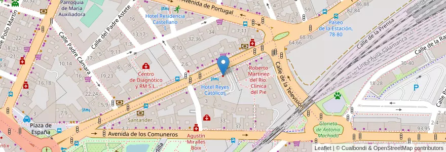 Mapa de ubicacion de Clínica dental Adeslas en Sepanyol, Castilla Y León, Salamanca, Campo De Salamanca, Salamanca.