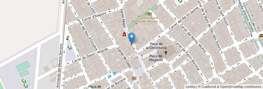 Mapa de ubicacion de Clínica Dental Arch en Spain, Valencian Community, Valencia, La Ribera Alta, L'Alcúdia.
