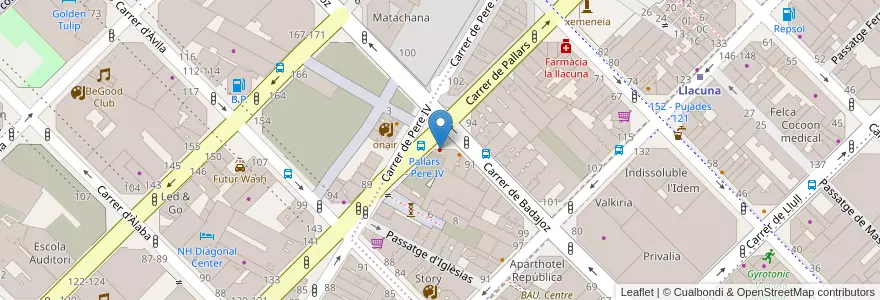 Mapa de ubicacion de Clínica dental Be@ en 스페인, Catalunya, Barcelona, Barcelonès, 바르셀로나.
