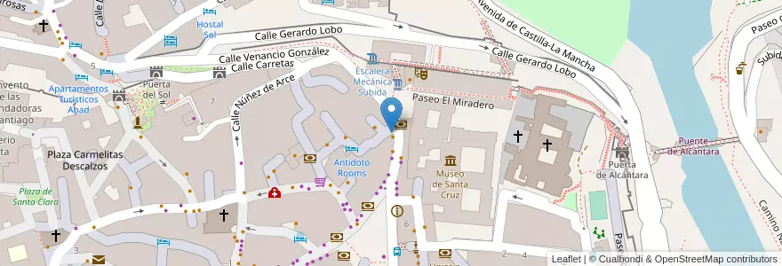 Mapa de ubicacion de Clínica Dental Dionisio en スペイン, カスティーリャ＝ラ・マンチャ州, Toledo, Toledo, Toledo.
