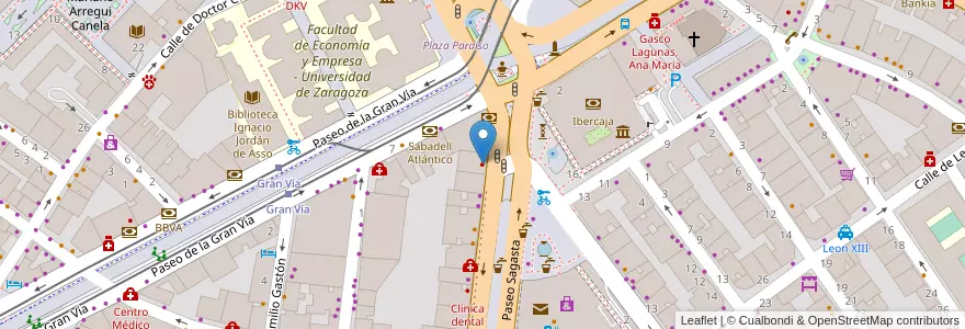 Mapa de ubicacion de Clínica dental Doctor Toledo en Sepanyol, Aragón, Zaragoza, Zaragoza, Zaragoza.