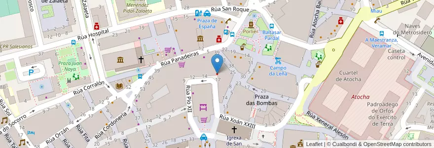 Mapa de ubicacion de Clinica Dental Dr. Alfonso González en Испания, Галисия, А-Корунья, A Coruña, A Coruña.