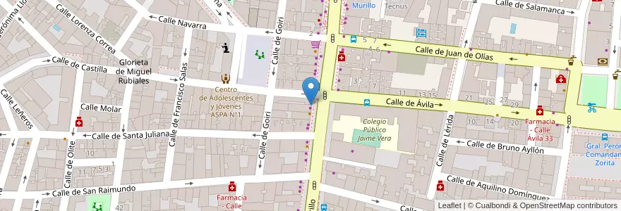 Mapa de ubicacion de Clínica Dental Dr. Becerril Yeves en 스페인, Comunidad De Madrid, Comunidad De Madrid, Área Metropolitana De Madrid Y Corredor Del Henares, 마드리드.