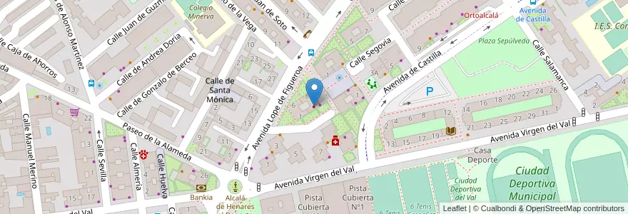 Mapa de ubicacion de Clinica Dental Dr. Huertas en スペイン, マドリード州, Comunidad De Madrid, Área Metropolitana De Madrid Y Corredor Del Henares, Alcalá De Henares.