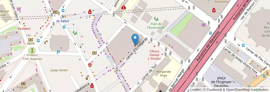 Mapa de ubicacion de Clínica Dental Dra. Andrés en 西班牙, Catalunya, Barcelona, Barcelonès, Badalona.