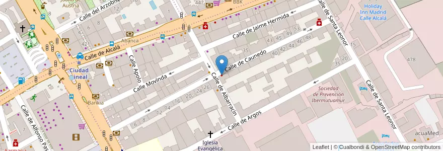 Mapa de ubicacion de Clínica dental El Carmen en إسبانيا, منطقة مدريد, منطقة مدريد, Área Metropolitana De Madrid Y Corredor Del Henares, مدريد.