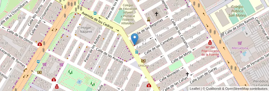Mapa de ubicacion de Clínica Dental Los Cedros 23 en Spanien, Kastilien Und León, Salamanca, Campo De Salamanca, Salamanca.