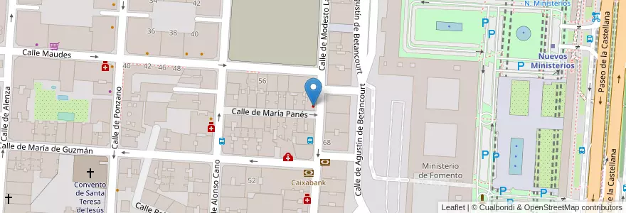 Mapa de ubicacion de Clínica Dental Milenium Modesto Lafuente en スペイン, マドリード州, Comunidad De Madrid, Área Metropolitana De Madrid Y Corredor Del Henares, Madrid.