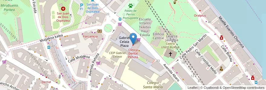 Mapa de ubicacion de Clínica Dental Peñota en España, Euskadi, Bizkaia, Bilboaldea, Portugalete.
