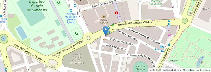 Mapa de ubicacion de Clínica Dental Prometeo Aguirrebeña en Spanje, Castilië-La Mancha, Toledo, Toledo, Toledo.