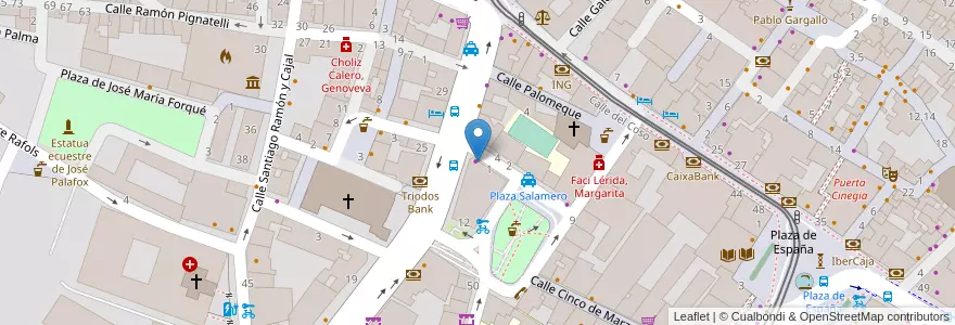 Mapa de ubicacion de Clínica dental Santiago Alberto Tamparillas en Espagne, Aragon, Saragosse, Zaragoza, Saragosse.