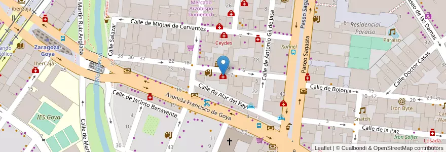 Mapa de ubicacion de Clínica Dental Tarragona Rubio en إسبانيا, أرغون, سرقسطة, Zaragoza, سرقسطة.