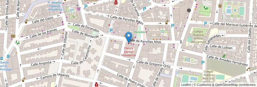 Mapa de ubicacion de Clínica Dental Vidadental en España, Comunidad De Madrid, Comunidad De Madrid, Área Metropolitana De Madrid Y Corredor Del Henares, Madrid.