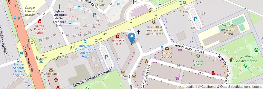 Mapa de ubicacion de Clínica Detal Juan Carlos Tres Jiménez en Espanha, Aragão, Saragoça, Zaragoza, Saragoça.