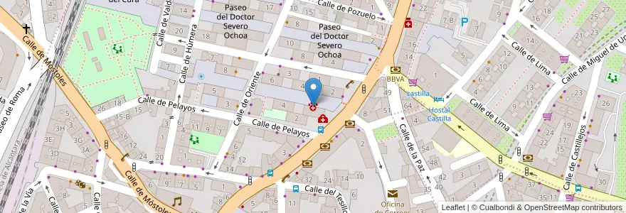 Mapa de ubicacion de Clínica Exóticos en Espanha, Comunidade De Madrid, Comunidade De Madrid, Área Metropolitana De Madrid Y Corredor Del Henares, Fuenlabrada.